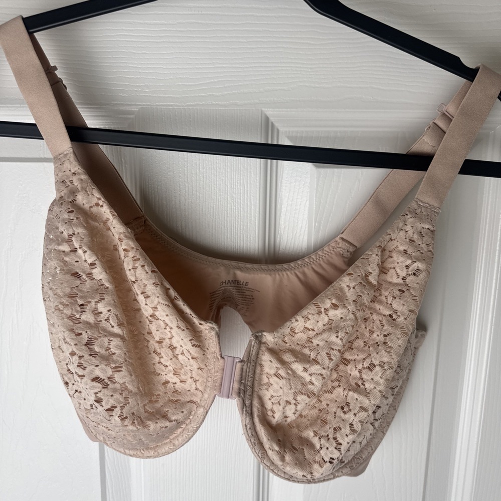 Chantelle 36DDD Bra Beige Norah Comfort Front Closure 13F6 Underwire